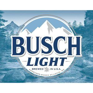 Busch Beer Metal Tin Ad Sign Picture Wall Shelf Décor Bar Pub Man Cave Dorm Gift